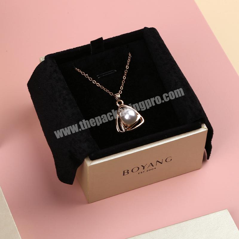 Wholesale Custom Logo Printed Paper Modern Wedding Necklace Jewelry Box Packaging Box