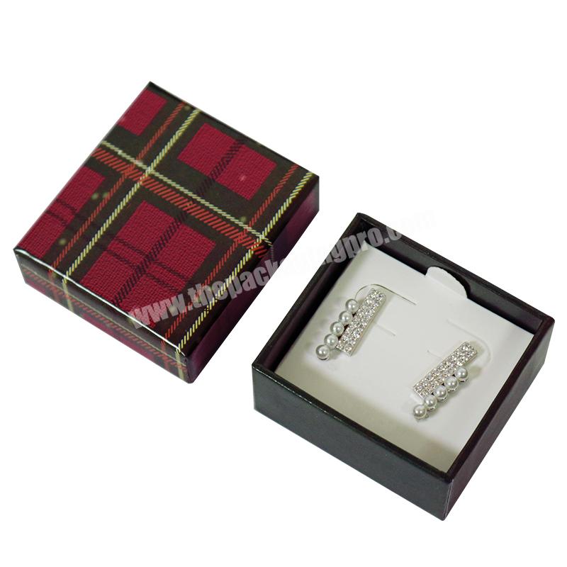 Wholesale Custom Logo Printed Small Square Rigid Cardboard Paper Box for Jewelry