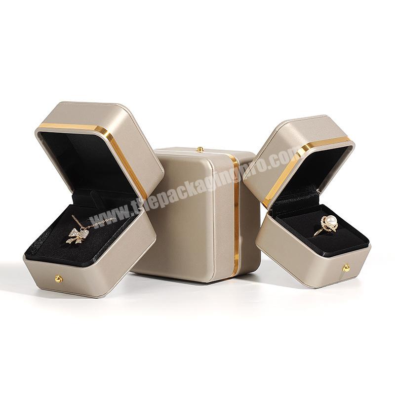 Wholesale Custom Logo Ring Pendant Bracelet Leather Luxury Travel Organizer Gift Packaging jewelry Box