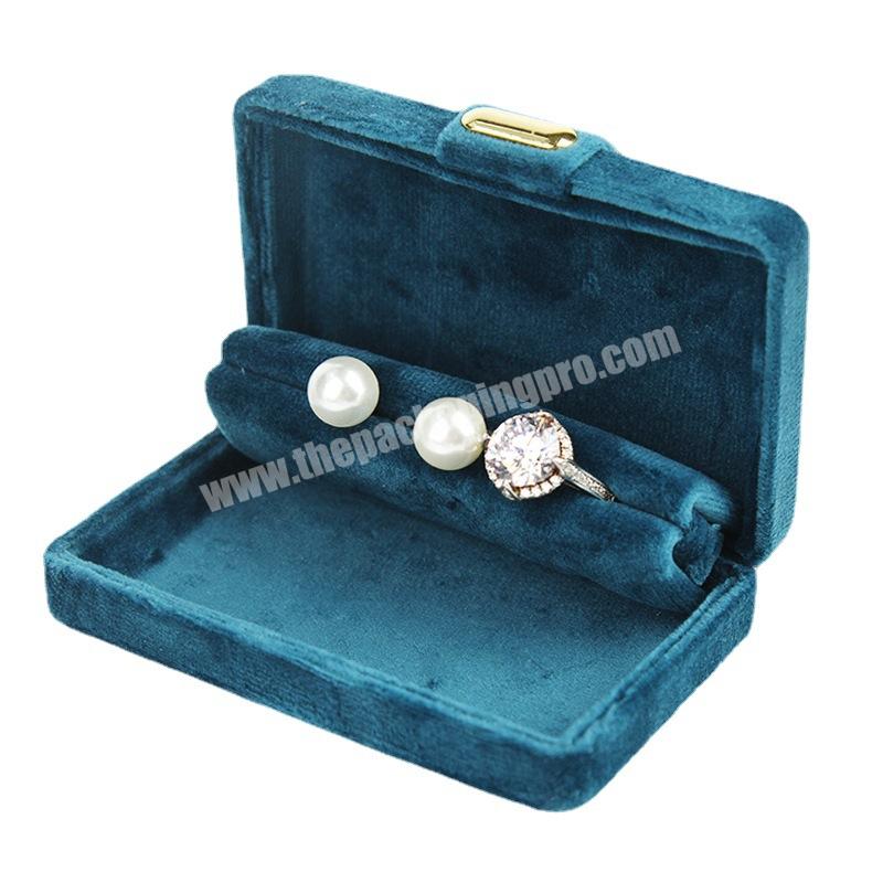 Wholesale Custom Logo Travel Fashion Luxury Velvet Ring Small Gift Packaging jewelry Box