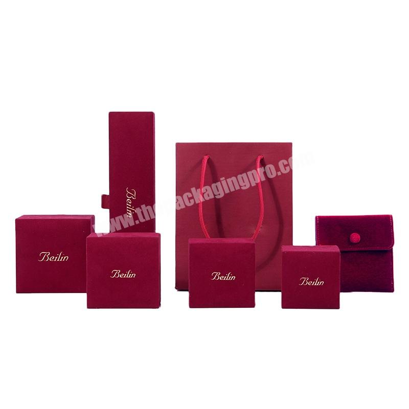 Wholesale Custom Logo Velvet Organizer Mini Vintage Travel Luxury Gift Packaging Jewelry Box