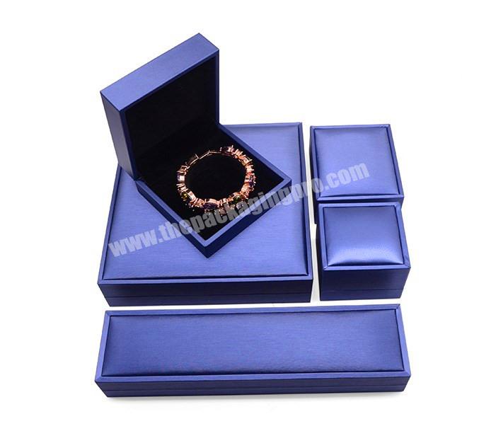Wholesale Custom Luxury Large Jewelry Box PU Leather Necklace Cases Earring Jewelry Box with logo