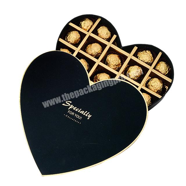 Wholesale Custom Luxury Wedding Sweet Gift Paper Boxes Empty Heart Shaped Chocolate Packaging Box with