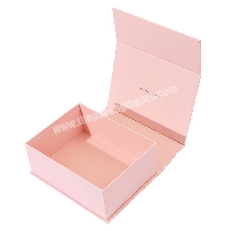 Wholesale Custom Paperbox Luxury Rigid Square Pink Magnet Empty Paper Packaging Magnetic Gift Boxes With Lid