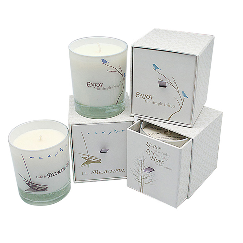 Wholesale Custom Personalized Luxury White Drawer Candle Gift Box