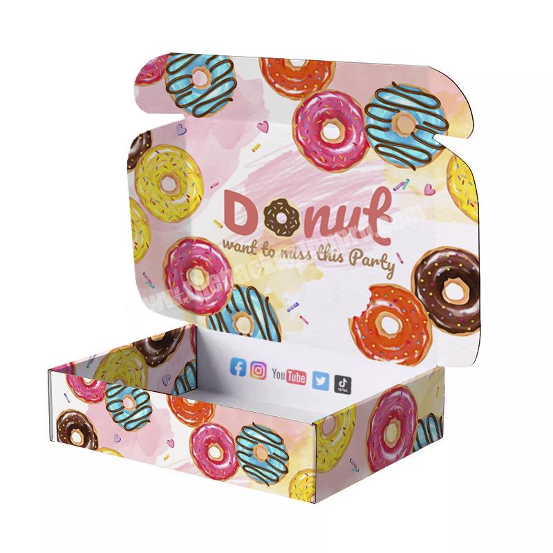 Wholesale Custom Pink Bakery Cake Donuts And Cookie Doughnut Box