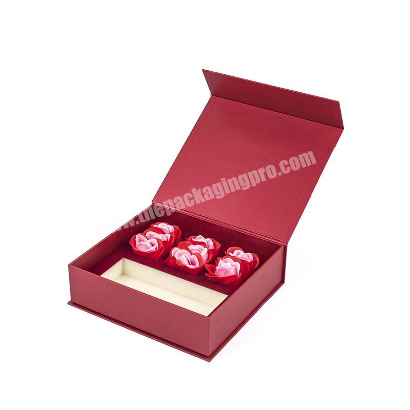 Wholesale Custom Printed Large Luxury Shipping Clamshell Flower Cosmetic Packaging Magnetic Folding Gift Box