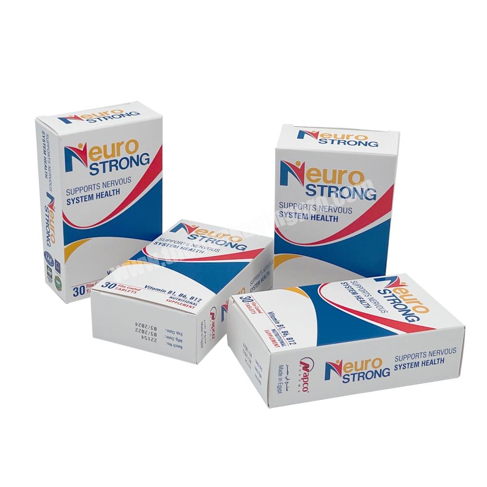 Wholesale Custom Printing Euro Strong Health Care Vitamin Medicine Pill Paper Cardboard Packaging Boxes