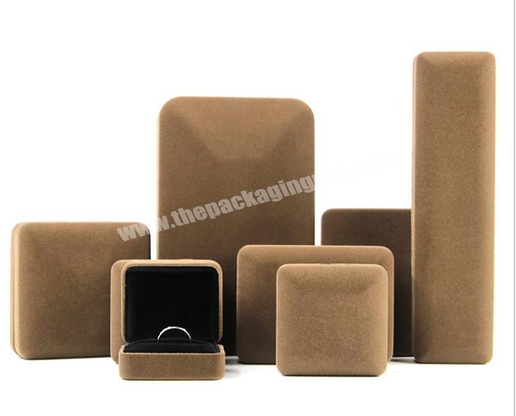 Wholesale Custom Velvet Suede Jewelry Boxes Wedding Flannel Ring Pendant Jewelry Packaging Box