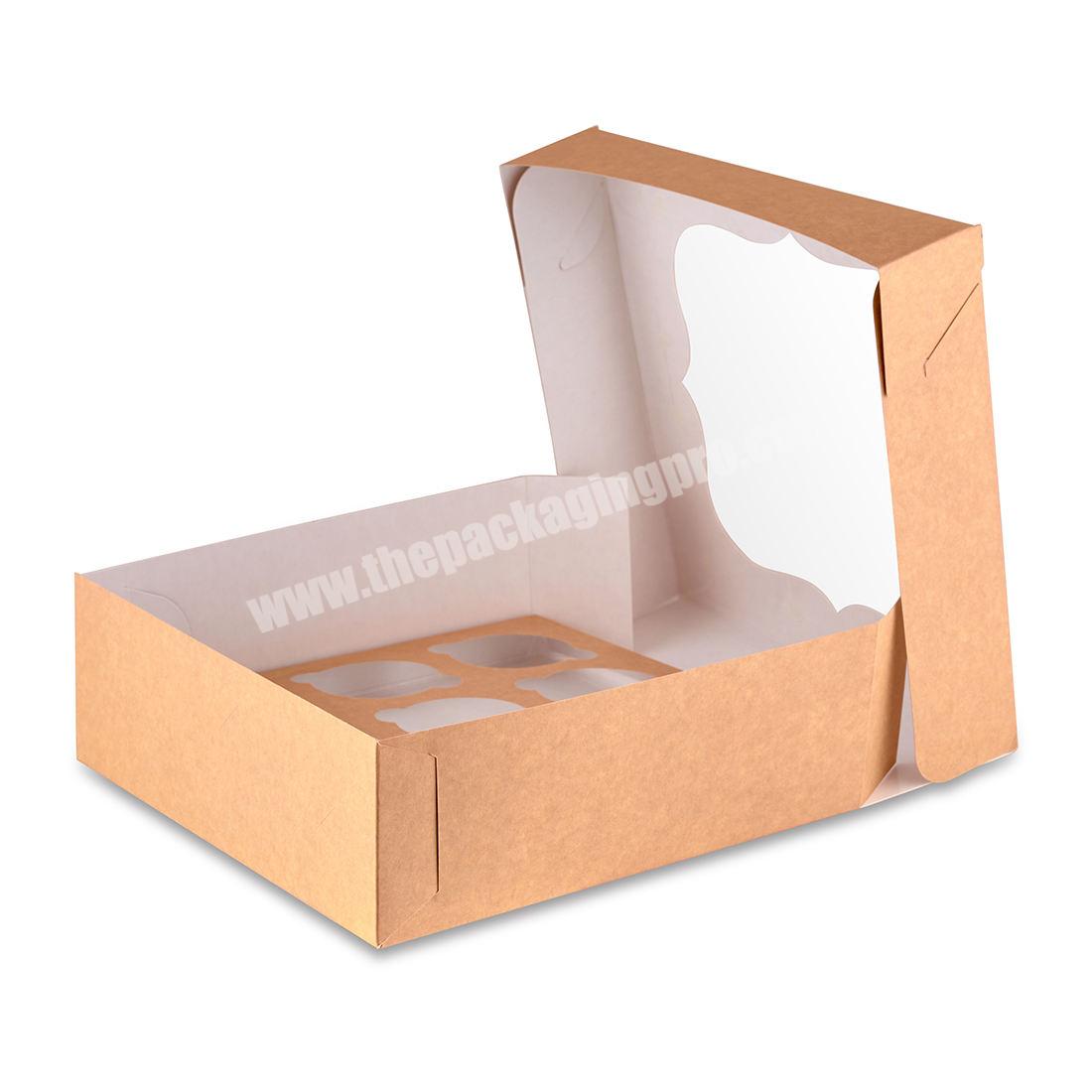 Wholesale Custom logo Food Kraft Packaging Paper Box with Pvc Window