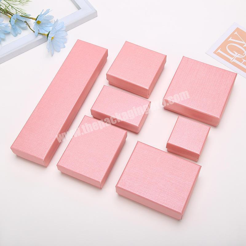 Wholesale Custom logo Good Price Paper Gift Jewelry Pink Boxes for Packaging