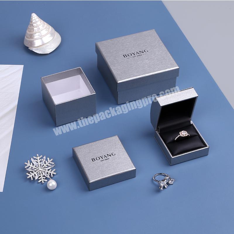 Wholesale Custom logo Luxury  Box Jewelry Storage Packaging Small Unique Marble Necklace Ring Box