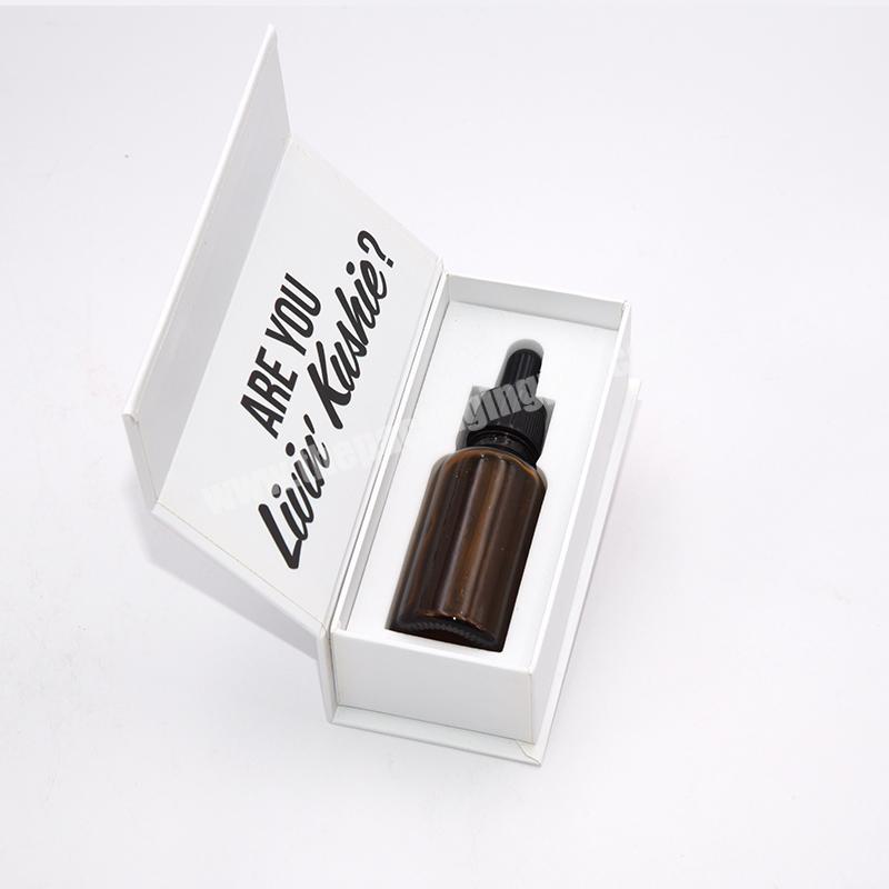 Wholesale Custom printing liquid glass bottle gift packaging boxes for CBD essential with  luxury Model for women and men