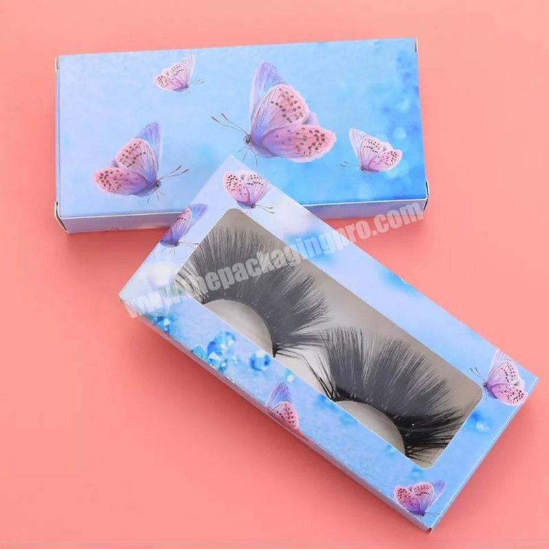 Wholesale Customized Cosmetic Eyelash Boxes Custom Logo Packaging Fake Eyelashes Paper Box