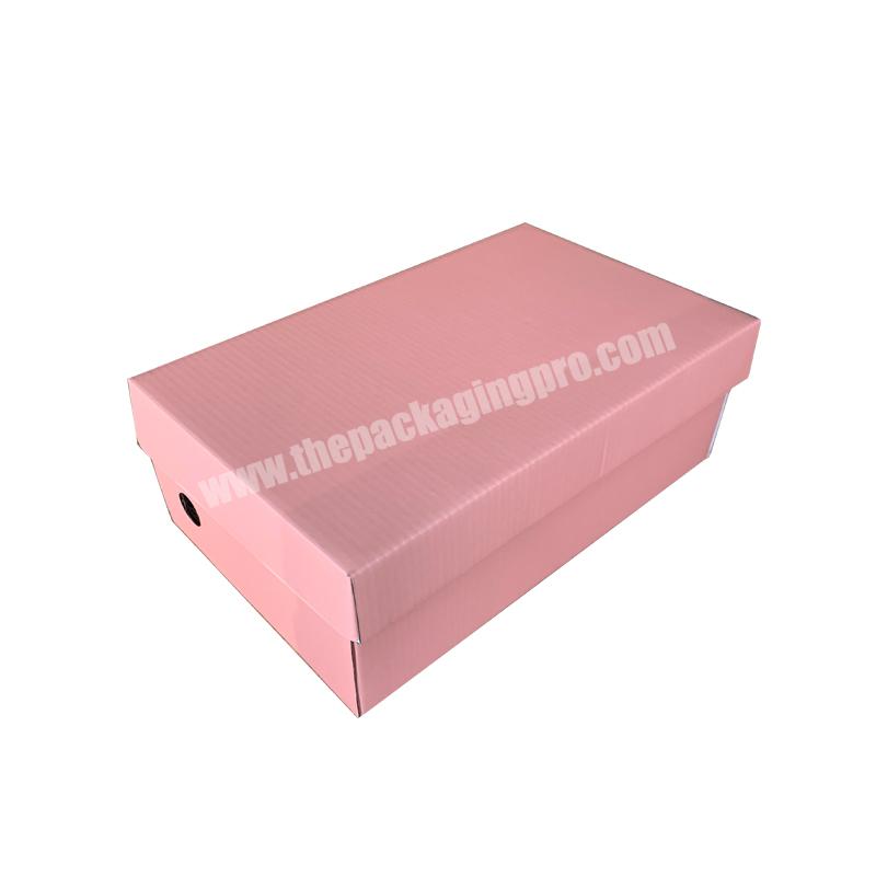 Wholesale Customized Full Color Printed Men's Shoes Box Packaging Corrugated Women Shoes Storage Boxes