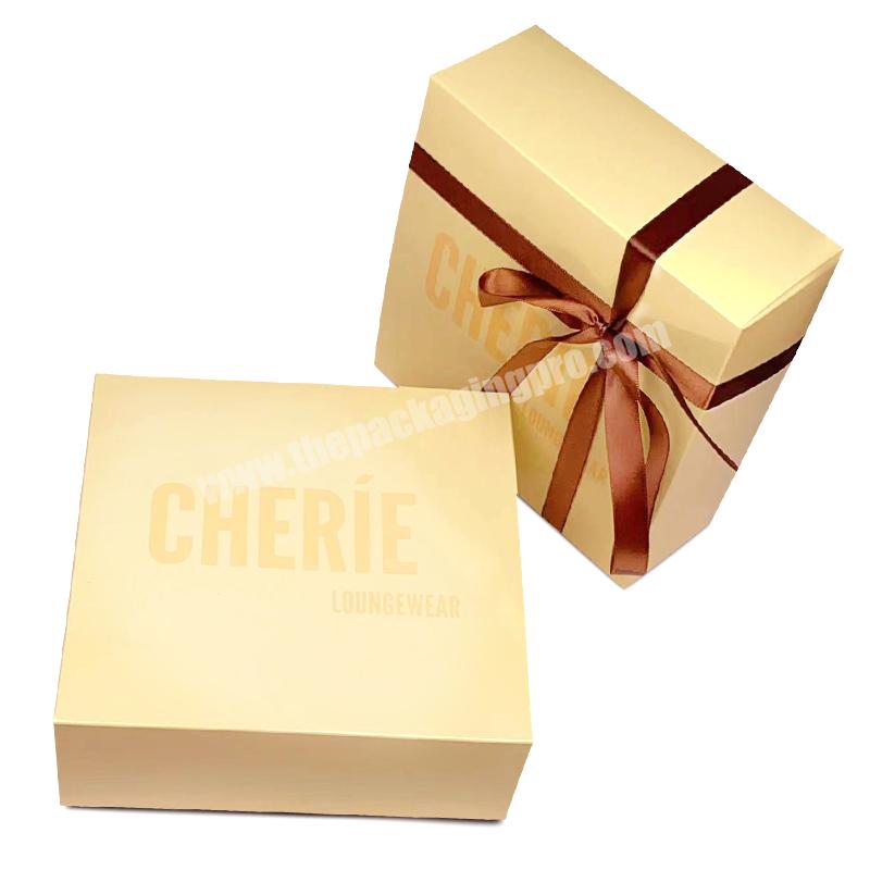 Wholesale Delicate Custom Printed With Your Own Logo White Card Top And Base Paper Boxes For Gift Packaging With Bowknot