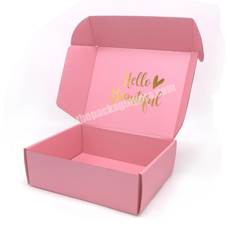 Wholesale Eco Skincare  Beauty  Cloth Packing Mailer Corrugated Paper Custom Logo Printed Gift Delivery Mailing Packaging Box