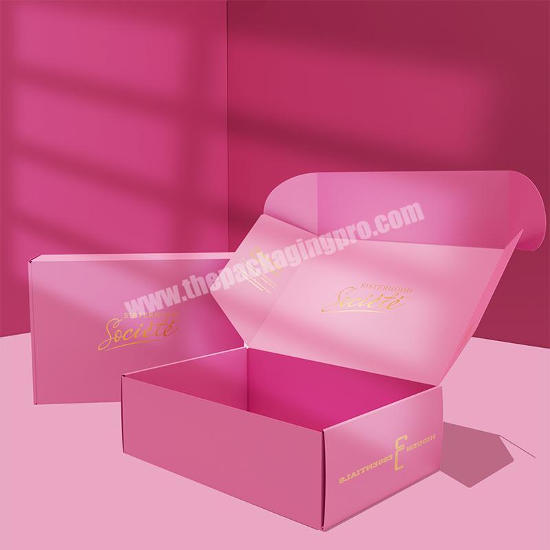 Wholesale Eco Skincare Beauty Packing Mailer Corrugated Paper Custom Logo Printed Gift Delivery Mailing Packaging Box for dress