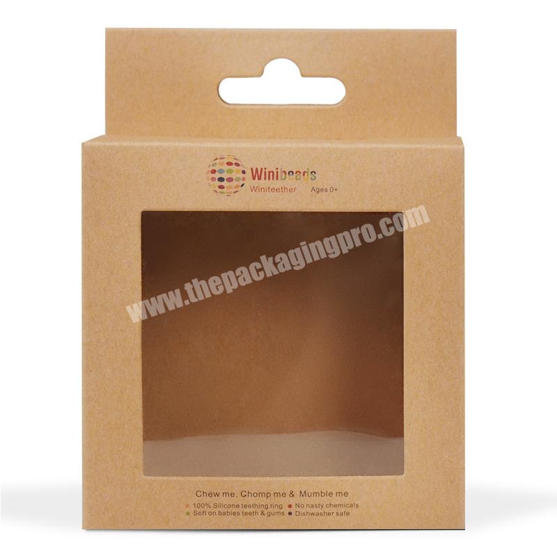 Wholesale Factory Direct Nature Paper Hanger Boxes For Electronics Product Packaging With Clear Window