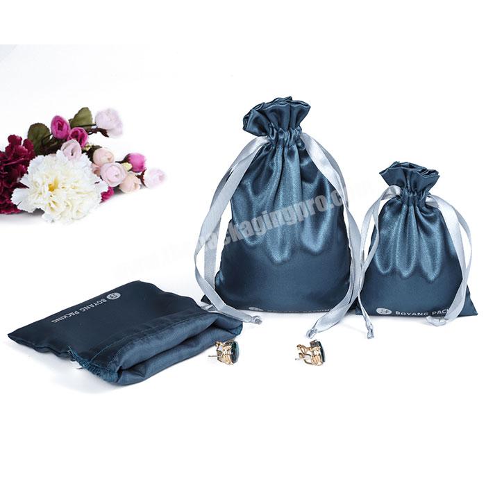 Wholesale Factory High quality Drawstring Custom Satin Jewelry Packaging Pouch Bag