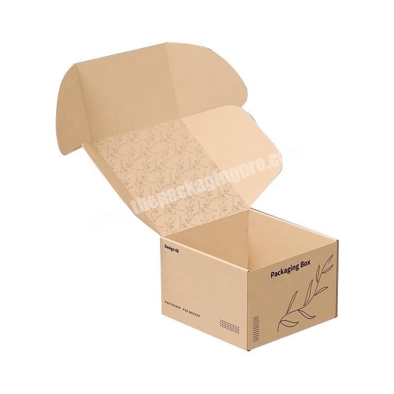 Wholesale Fashion Luxury matte Brown kraft gift box custom mailer packaging cardboard Corrugated shipping box with logo