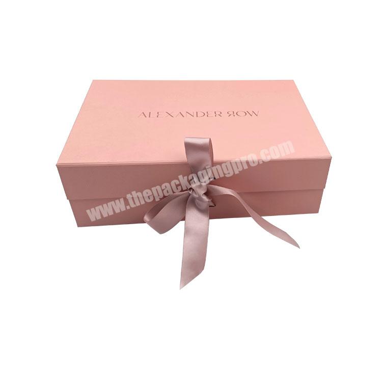 Wholesale High Quality Girls Ladies Pink Luxury Clothes Gifts Packaging Magnet Foldable Shoe Boxes