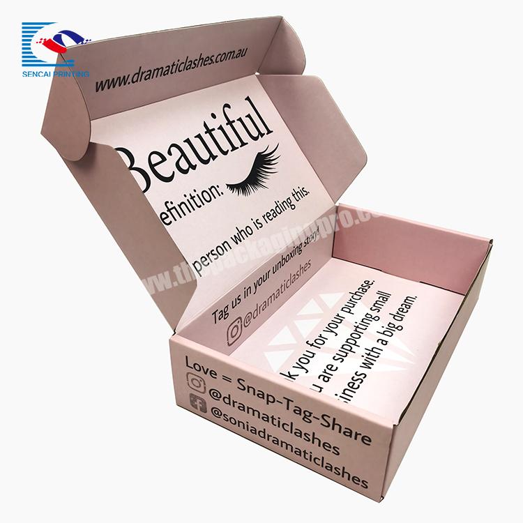 Wholesale Hot Selling CMYK Printing Eyelash Corrugated Packaging Box
