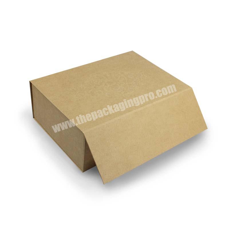 Wholesale Logo Custom Personalised Eco-friendly Folding Recycled Brown Kraft Paper Packaging Magnetic Gift Box