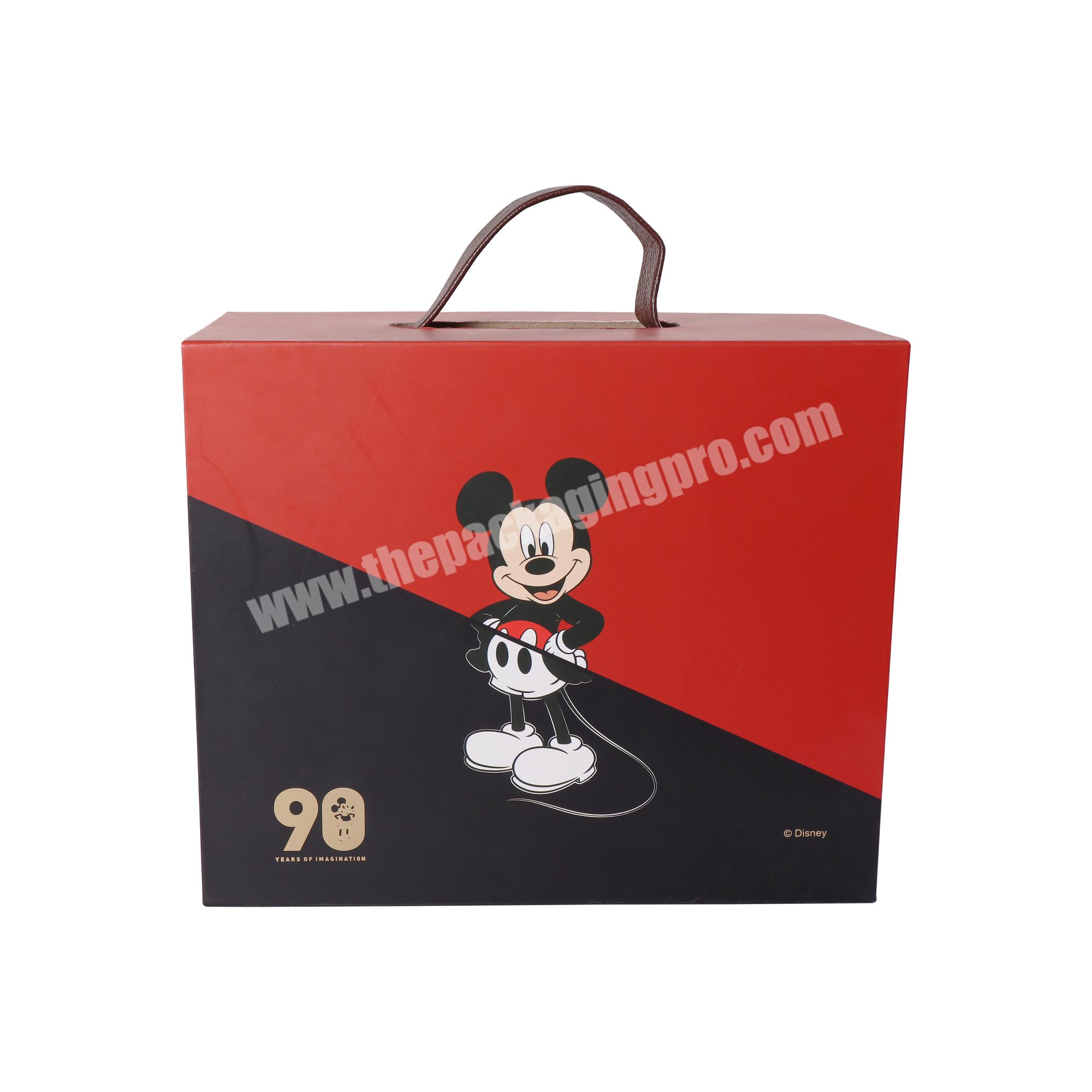 Wholesale Logo Shipping Red Gift Box With Handle Decoration Holiday New Year Decor Set Luxury