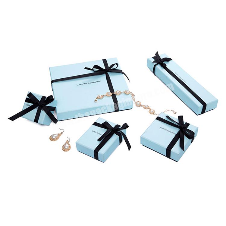 Wholesale Luxury Cardboard Jewelry Packaging Box Custom Logo Gift Bracelet Ring Earring Necklace Paper Jewelry Box Set