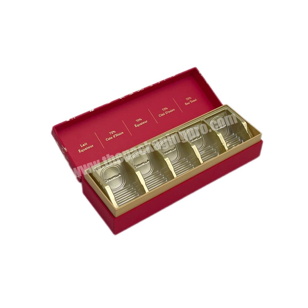 Wholesale Luxury Custom Cardboard Chocolate Packaging Box with Plastic Tray