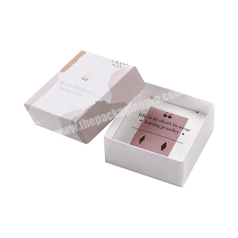 Wholesale Luxury Custom Logo Square Small Gift Cardboard boxes Paper Jewelry Bracelet Necklace Jewellery Packaging Box