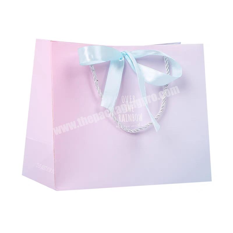 Wholesale Luxury Printed Cosmetic Jewelry Wedding Boutique Shopper Shopping Custom Small Gift Paper Bags With Logo And Handles