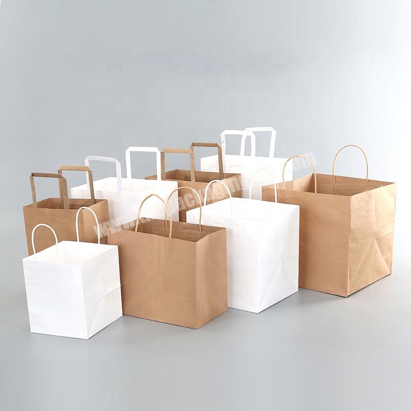 Wholesale Luxury Printed Craft Paper Bag Custom Logo Clothing Shopping Kraft Paper Bag Gift Jewelry Packaging Handle Paper Bag