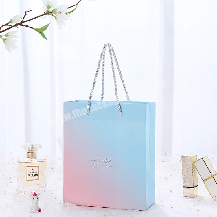 Wholesale Luxury Skincare Packaging Paper Bags High Quality Shopping Gift Bag With Your Own Logo