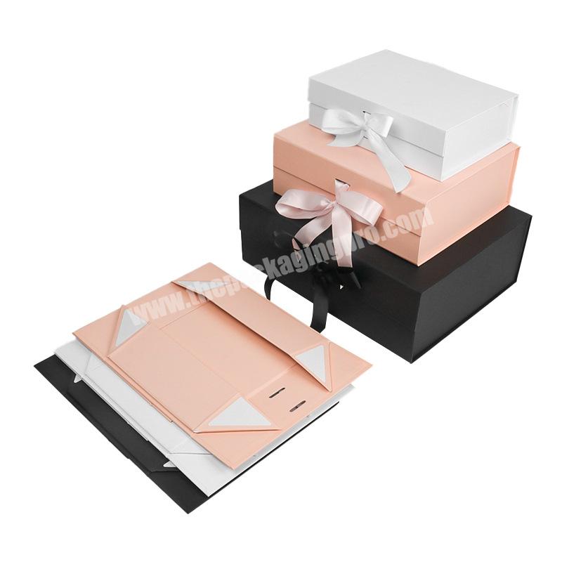 Wholesale Manufacturer Clothes Wig Cardboard Foldable Packaging Boxes In Stock Colorful Custom Folding Magnetic Gift Box
