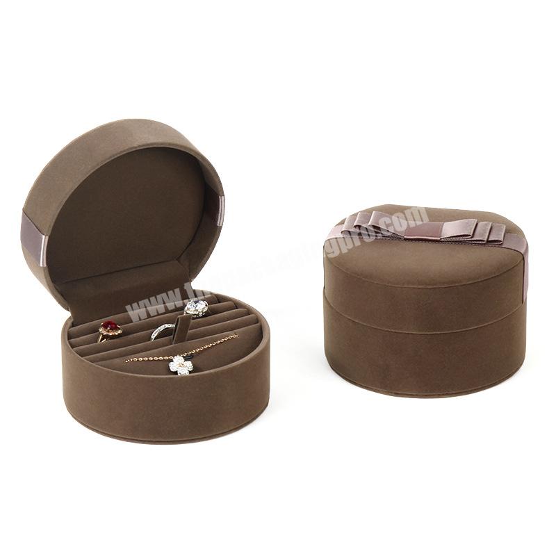 Wholesale Mini Ring Bracelet Packing Luxury Storage with Logo Gift Travel Custom Organizer Velvet Jewelry Box