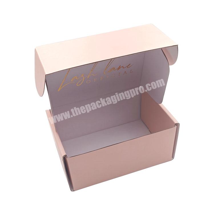 Wholesale Pink Small Foldable Corrugated Cardboard Box Shipping Custom Mailer Boxes