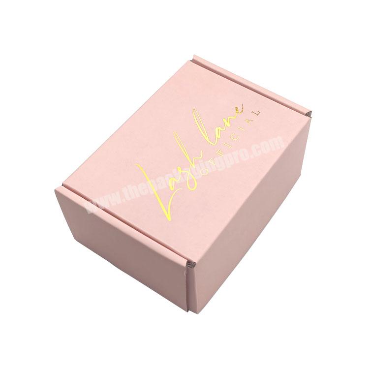 Wholesale Price Kraft Paper Folding Delivery Shipping Corrugated Cardboard Pink Shipping Boxes