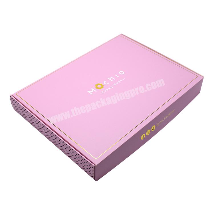 Wholesale Snack Macaron 6 12 14 Donut cookie square pastry Food Packaging Custom White Paper Three-color Dessert Bakery Box