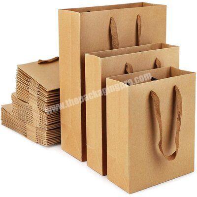 Wholesale custom cheap reusable shopping shoes underwear white craft paper bags with handle
