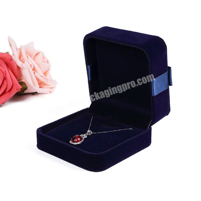 Wholesale custom luxury gift packaging box velvet fabric jewelry box set