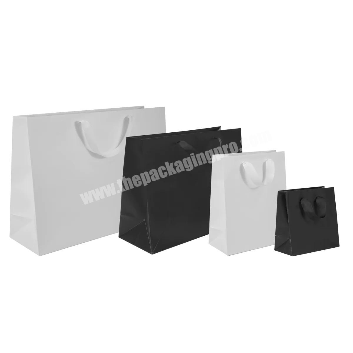 Wholesale custom luxury your own logo brown black craft shopping gift paper bag with handle