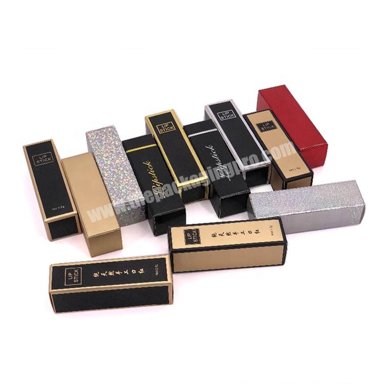 Wholesale custom printed lipgloss lipstick small cardboard cosmetic packaging boxes