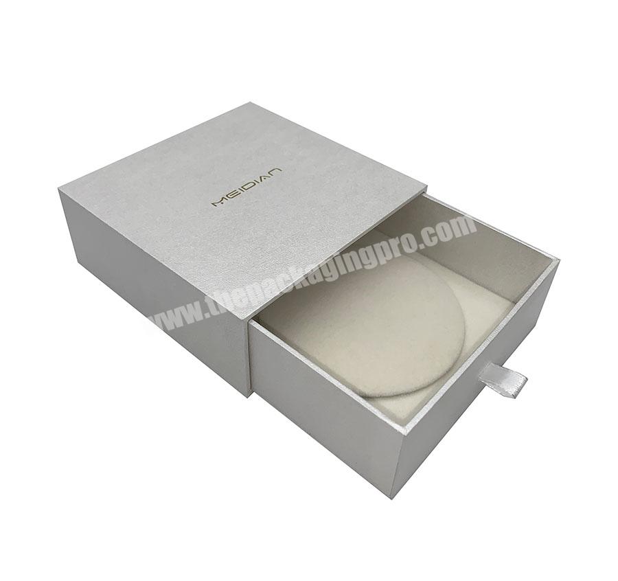 Wholesale custom silver fancy paper bracelet box