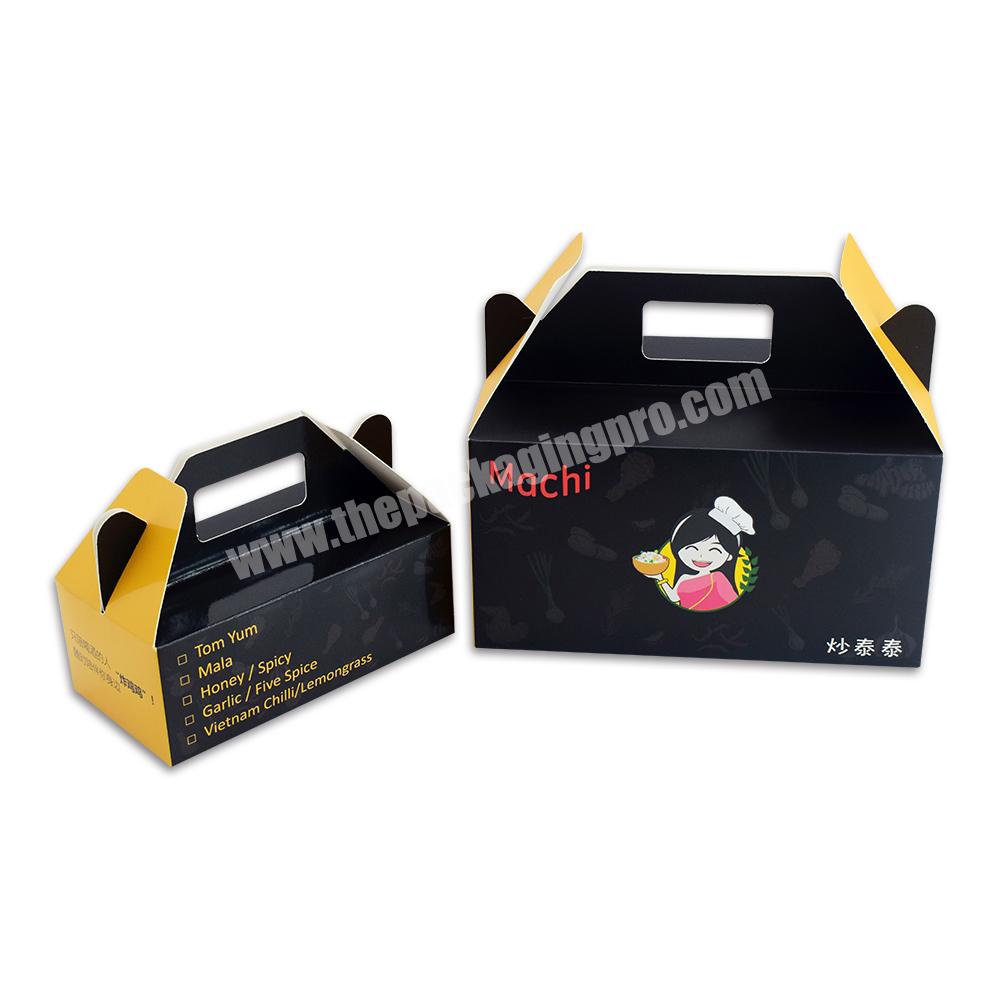 Wholesale customized biodegradable chicken packaging take out food distribution carton printed logo