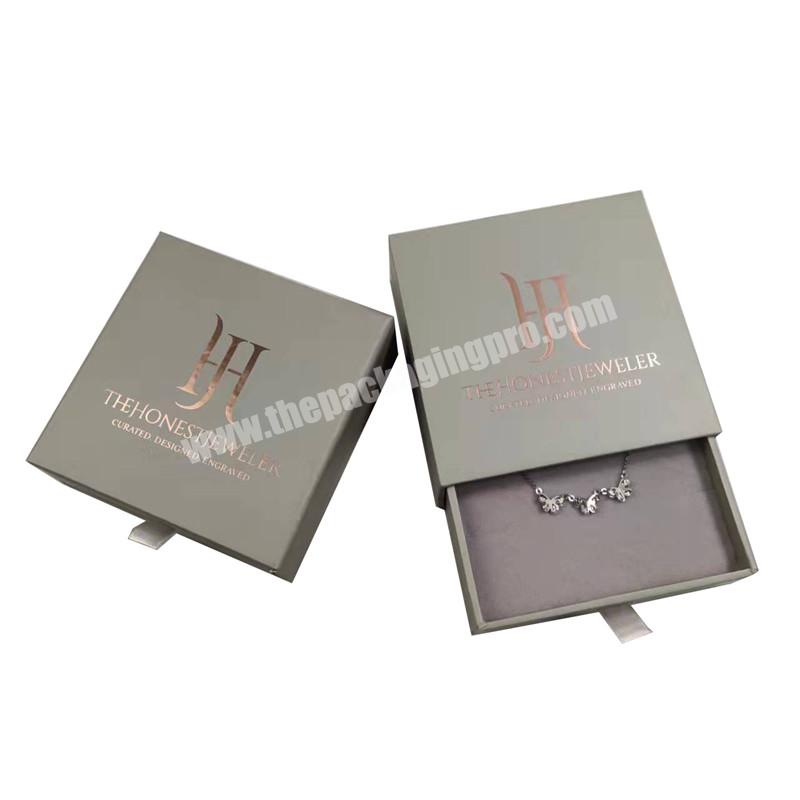 Wholesale high-end luxury custom logo earrings bracelet jewelry box exquisite necklace gift box