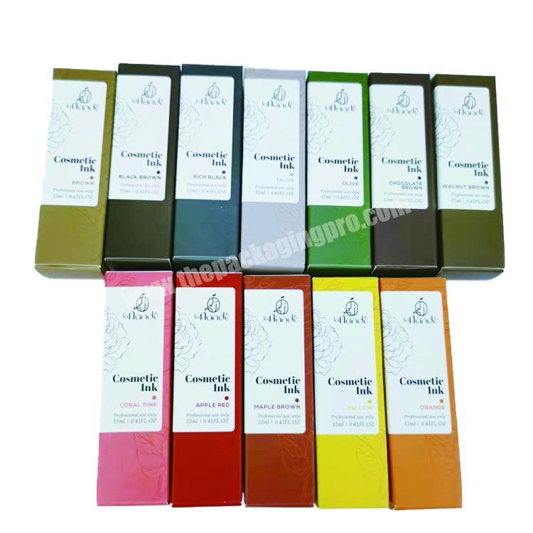 Wholesale luxury  customized logo lipstick ink pigment packaging art paper double truck box