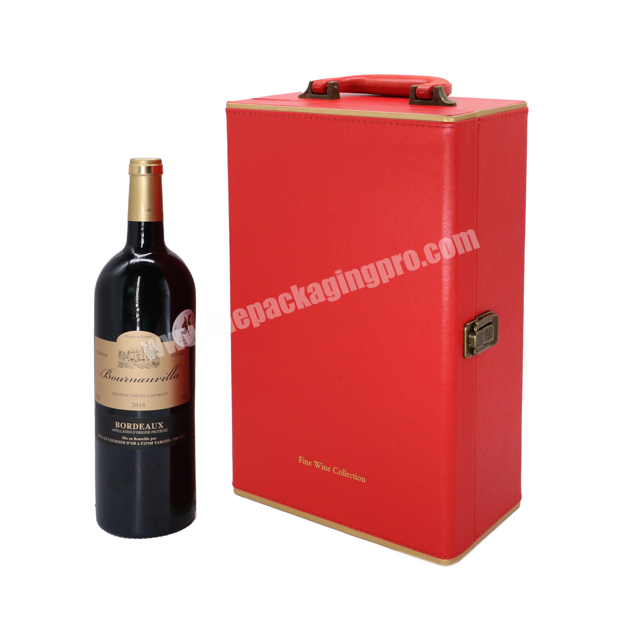 Wholesale luxury wine boxed wine package boxes for gift wine bottles with custom logo