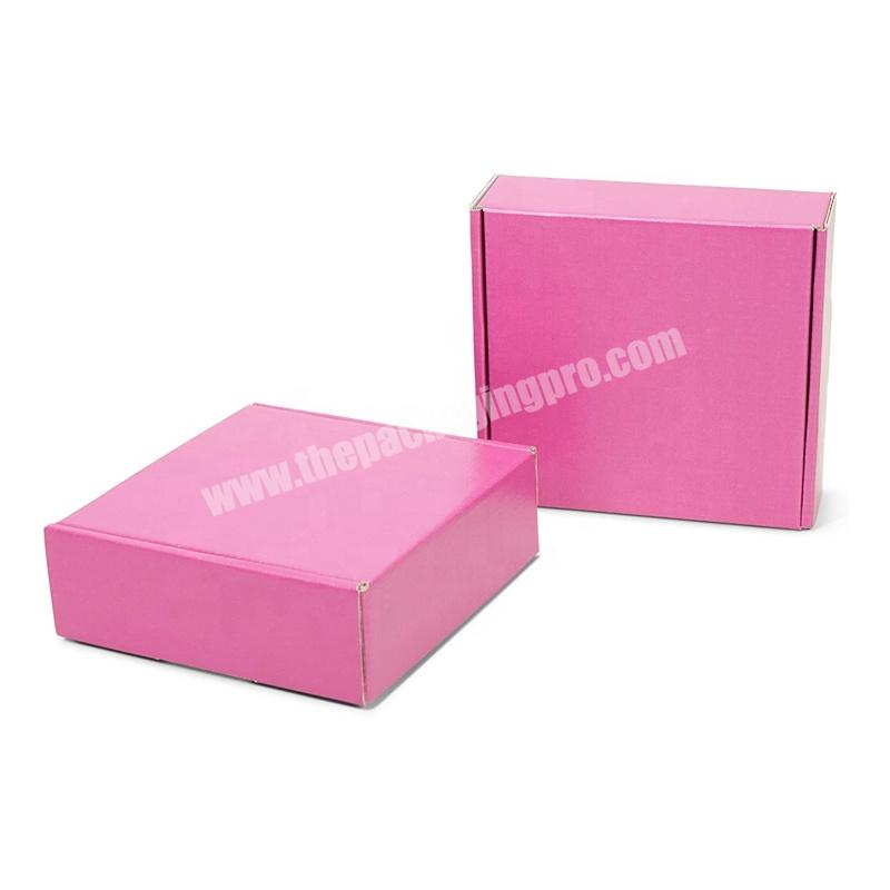 Wholesale pink Garment Clothing underwear Shipping Box Corrugated Cardboard Box Custom Printed Carton Mailer Box With Logo